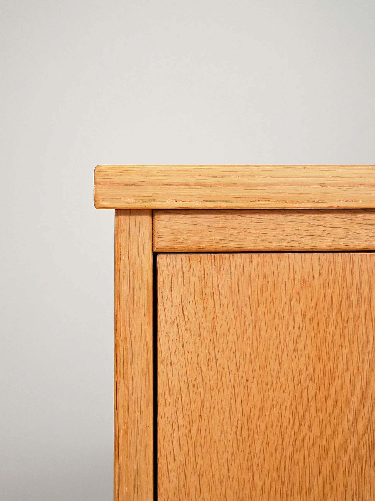 Oak TV cabinet with doors, 1960s 8