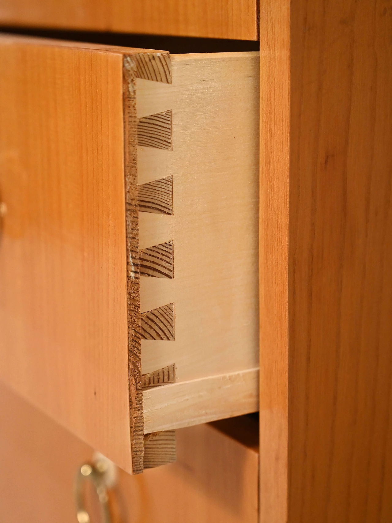 Teak secretaire cabinet with flap, 1940s 9