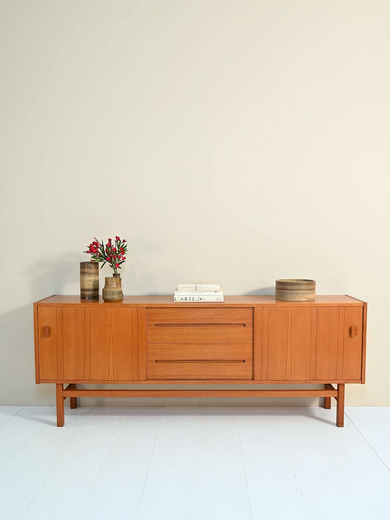 Madia di Nils Johnosson in teak, anni '50 2