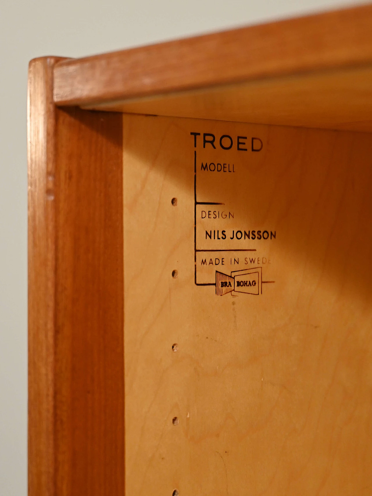 Madia di Nils Johnosson in teak, anni '50 7