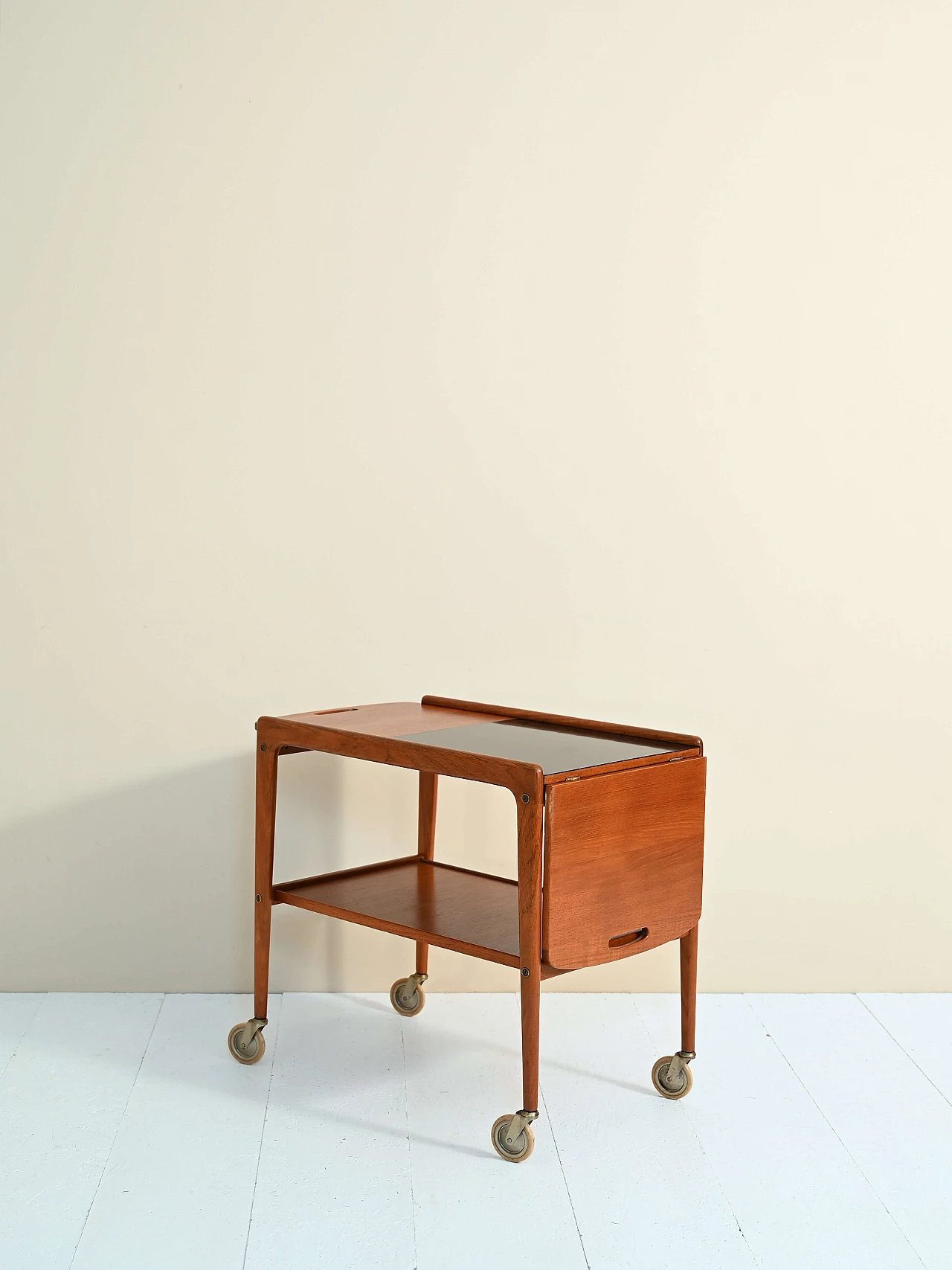 Teak cart by Yngve Ekström for Källemo, 1950s 4