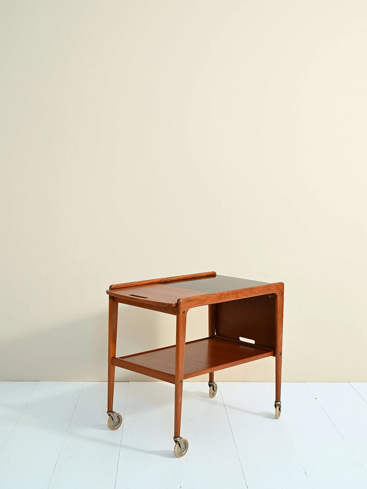 Teak cart by Yngve Ekström for Källemo, 1950s 5