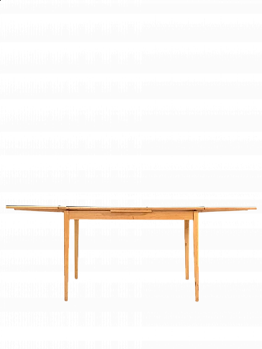 Tavolo scandinavo allungabile in rovere con piano in formica, anni '60