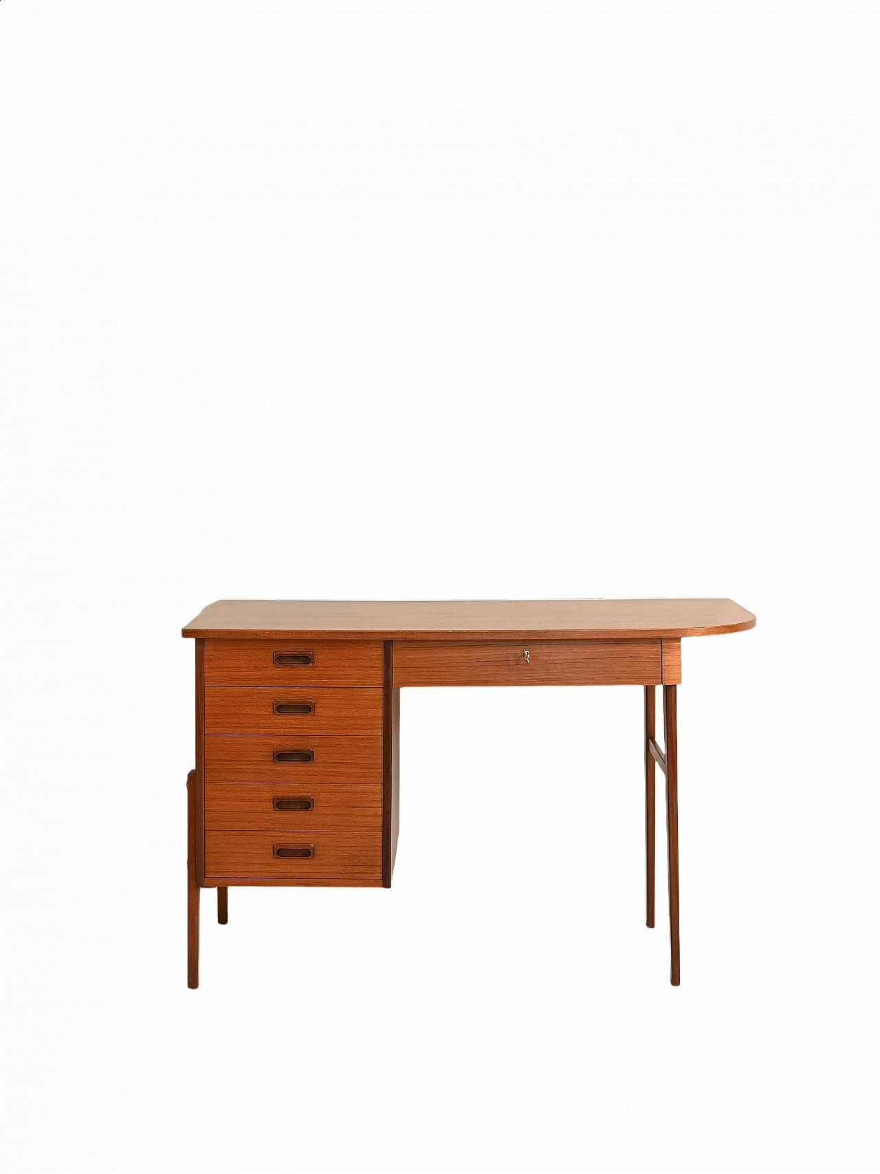 Teak desk with drawers, 1960s 13