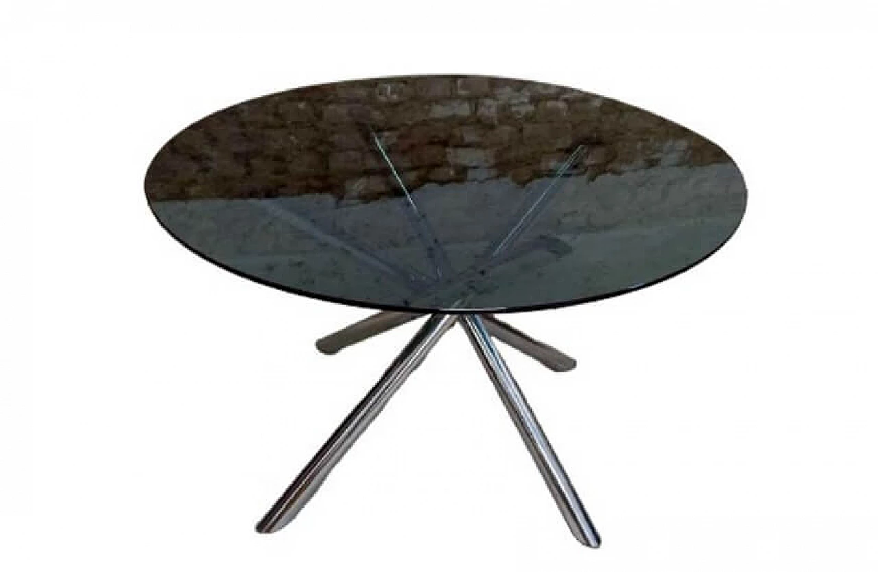 Tavolo Nodo cromato di Carlo Bartoli per Tisettanta, anni '70 1