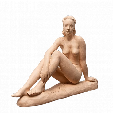 Scultura in ceramica raffigurante nudo femminile, anni '40