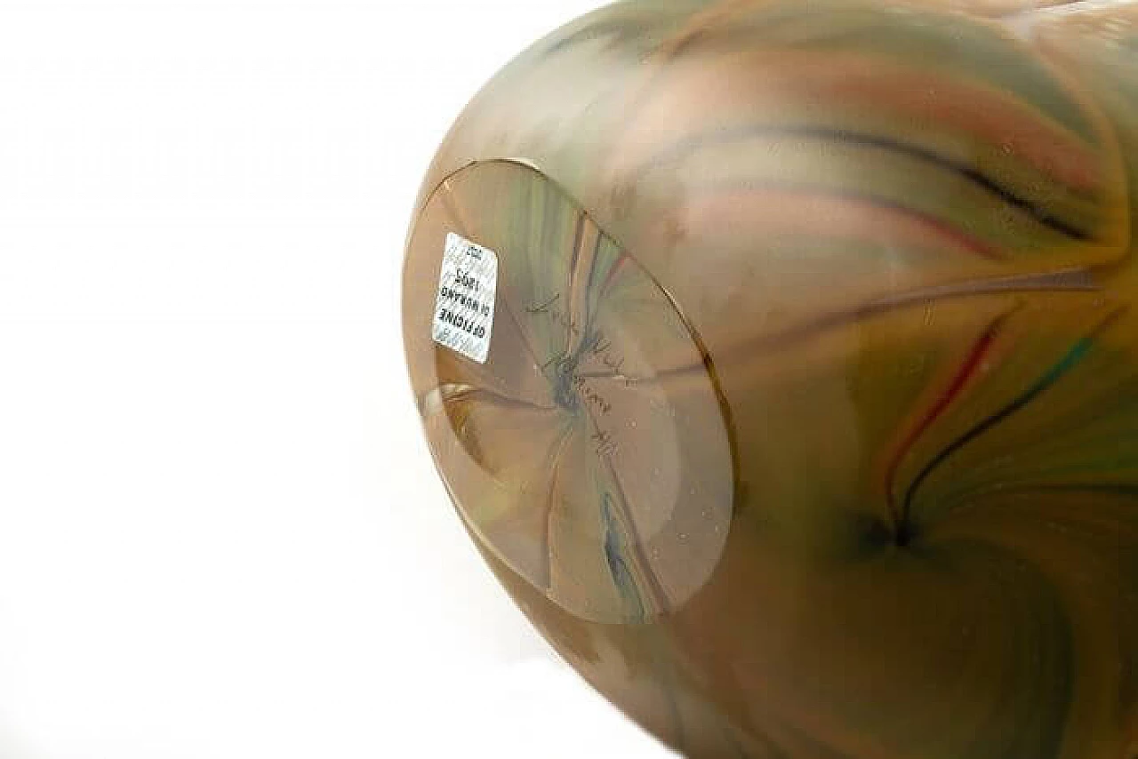 Bevelled Murano glass vase by Luca Vidal 5