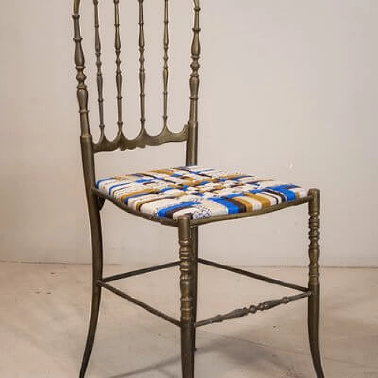 4 Brass chairs by Giovanni Gaetano Descalzi, 1950s 6