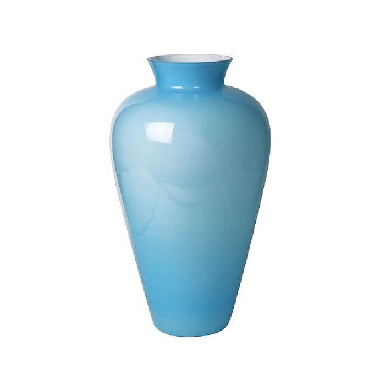 Turquoise vase in Murano glass 2