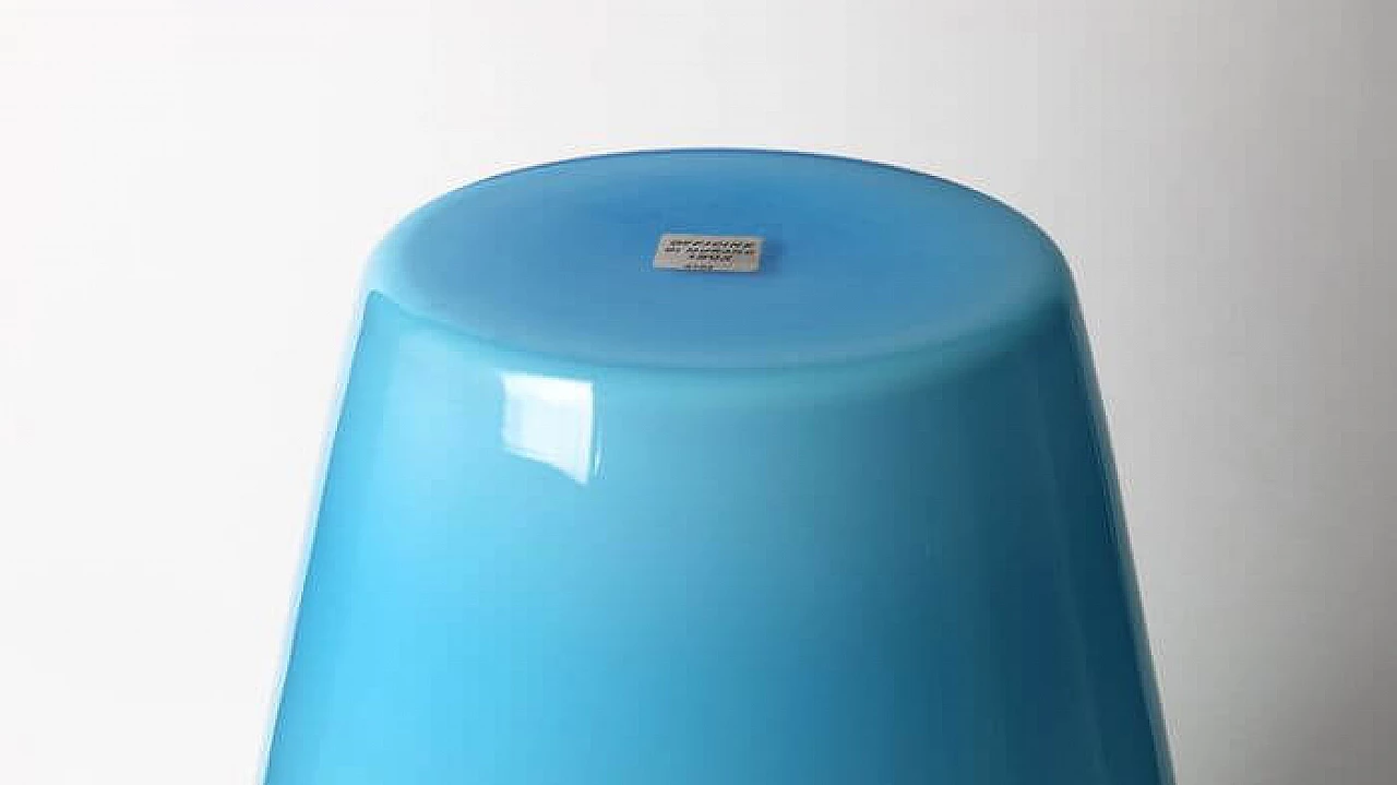 Turquoise vase in Murano glass 4