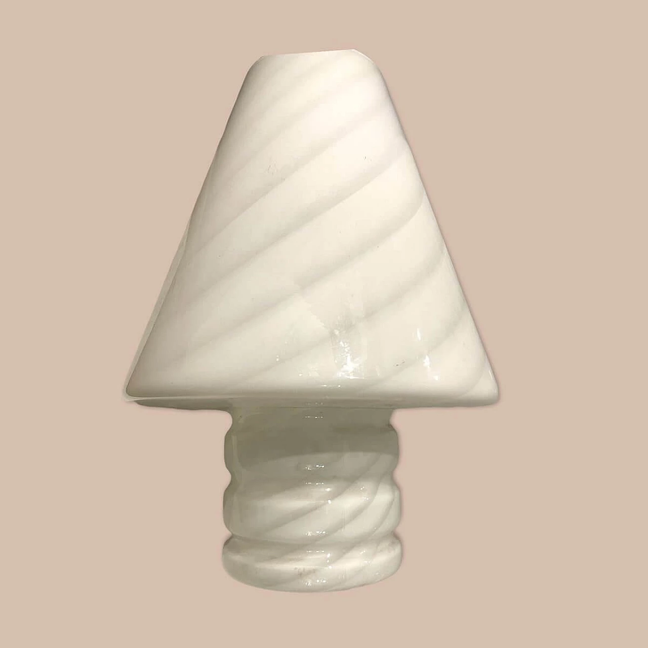 Lampada da tavolo Swirl in vetro di Murano di Venini, anni '60 1