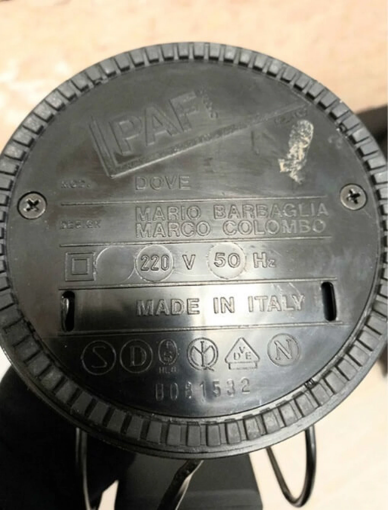 Lampada da tavolo Dove di Barbaglia e Colombo per Paf, anni '80 10