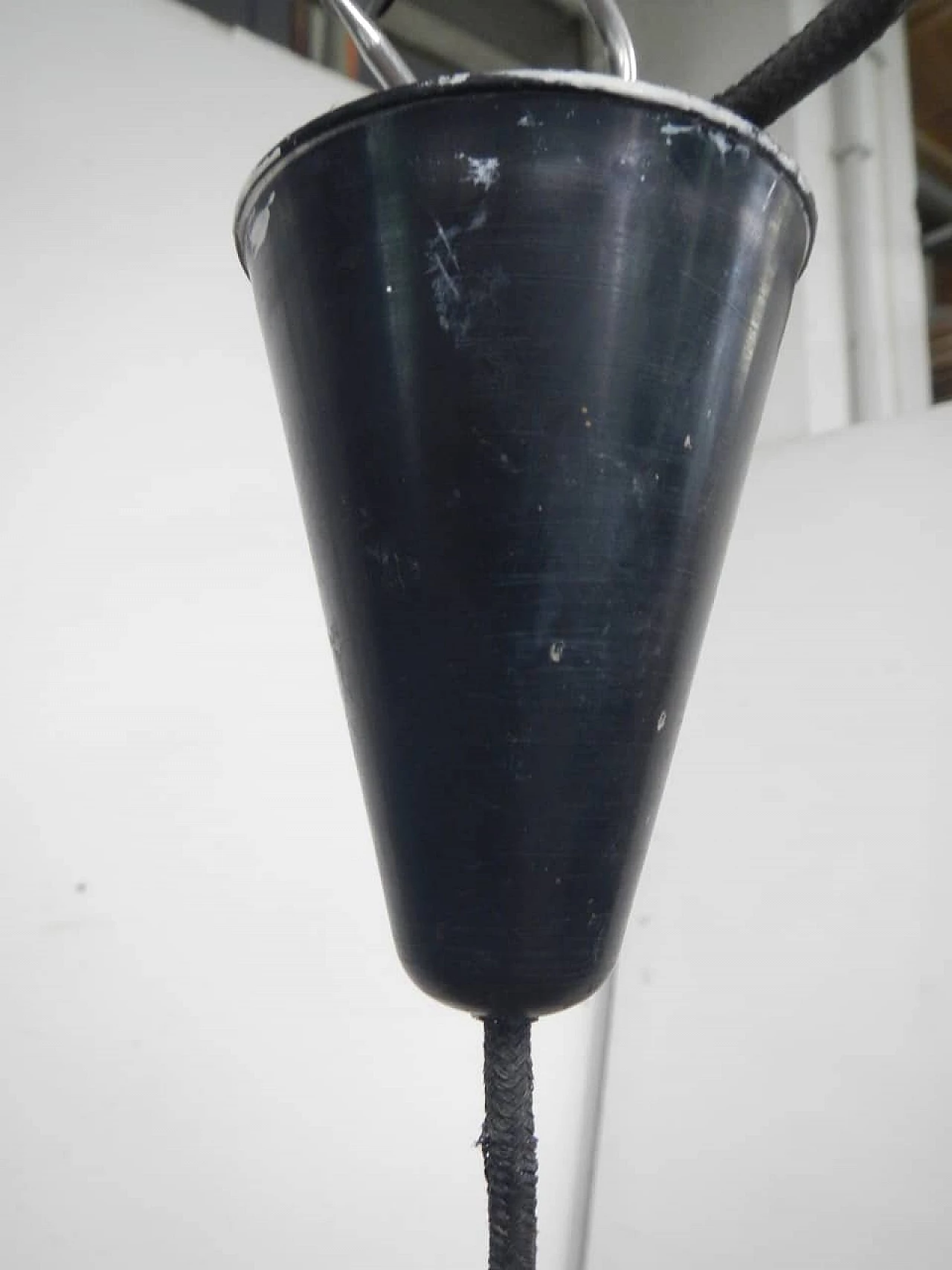 Lampadario da cucina in vetro, anni '50 3