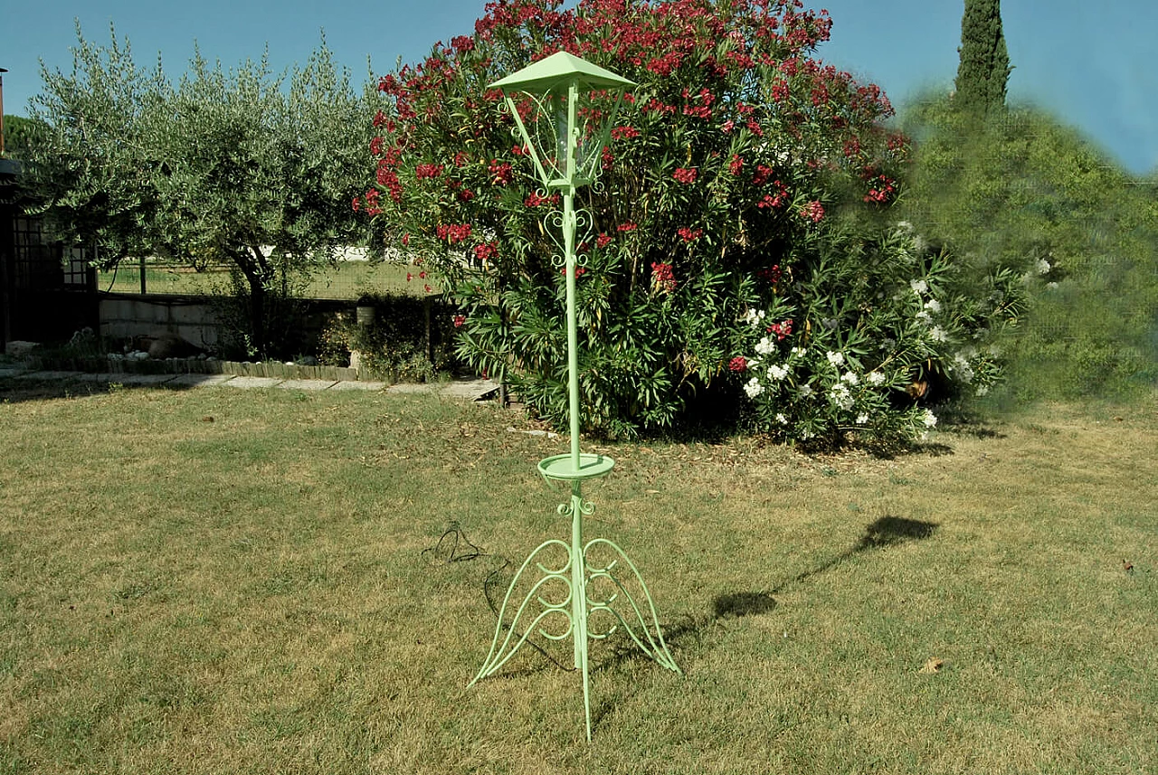 Lampione artigianale in ferro battuto, anni '60 2