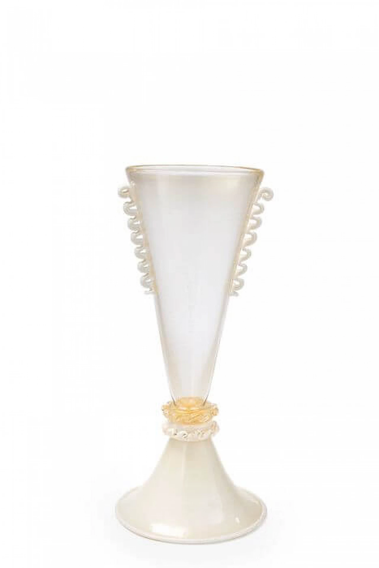 Vase in Murano glass and 24 kt gold leaf 1