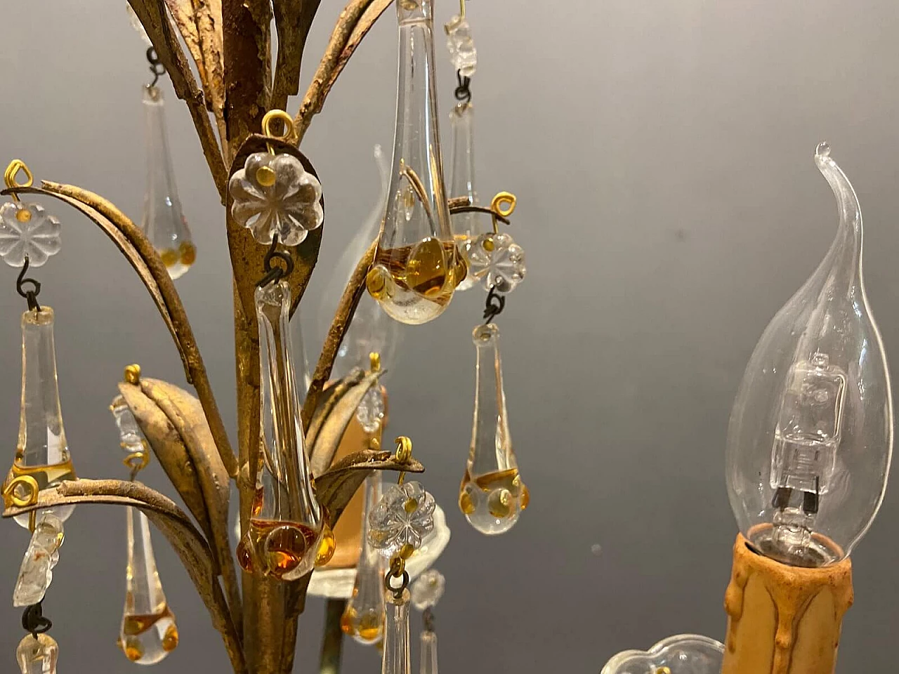 Gilded Murano glass fruit chandelier, 1960s 12