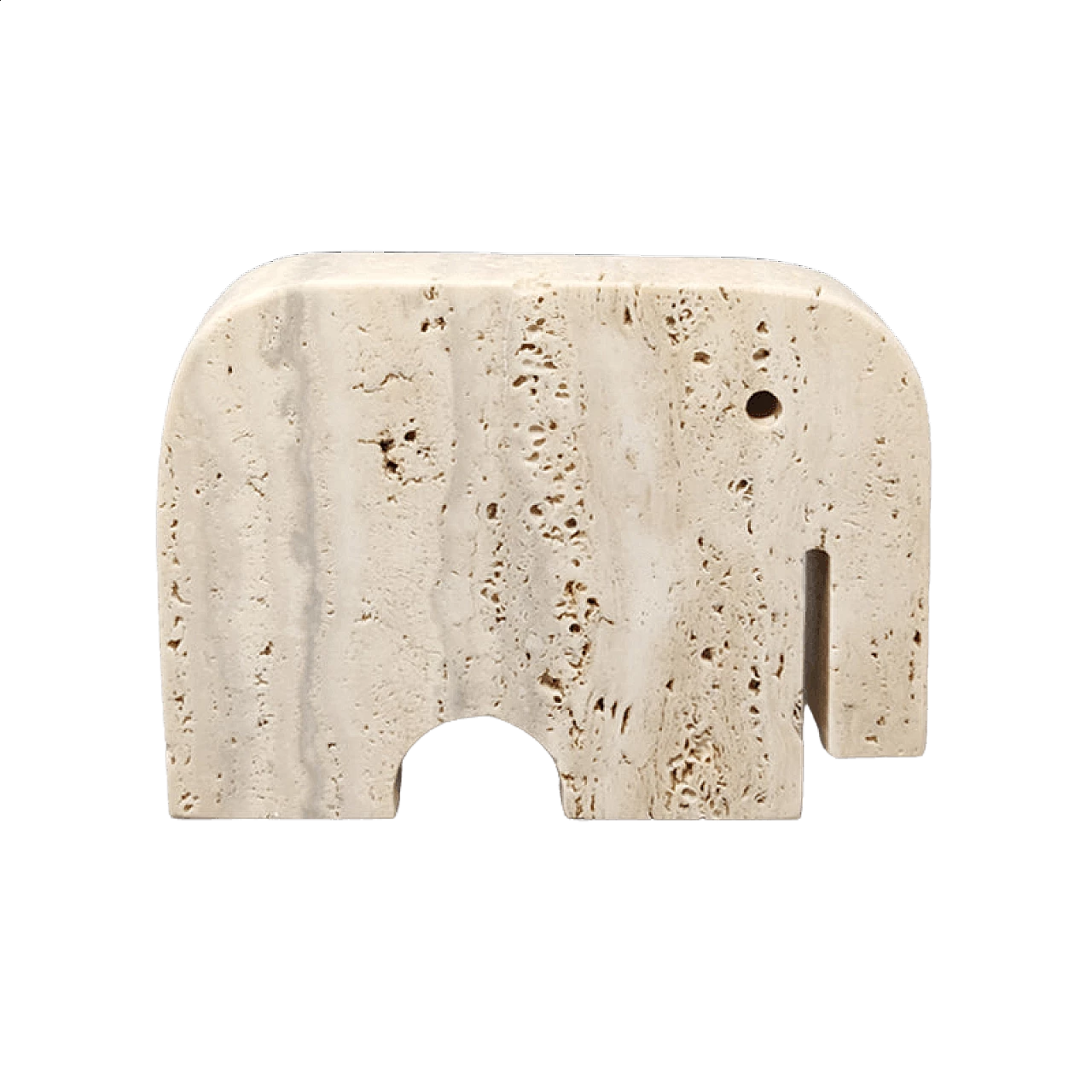 Elephant in travertine by Enzo Mari for Fratelli Mannelli, 1970s 8