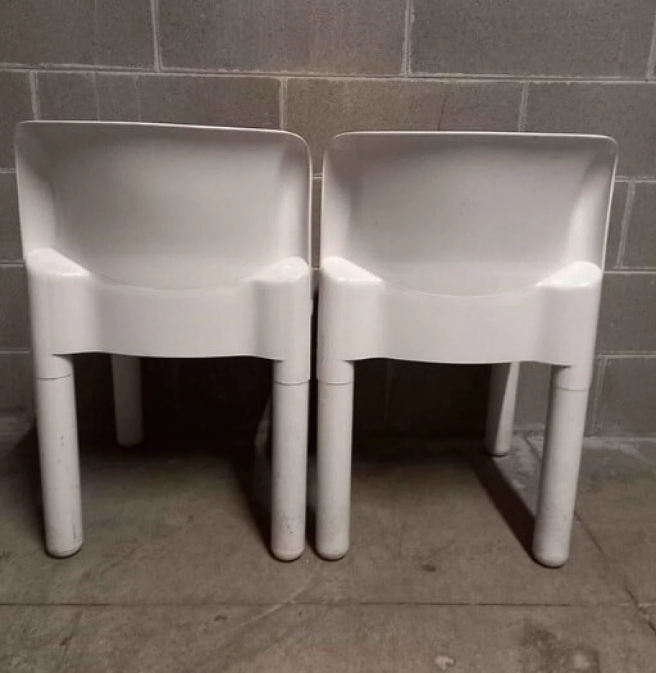 Pair of chairs 4875 by Carlo Bartoli for Kartell, 1970s 3