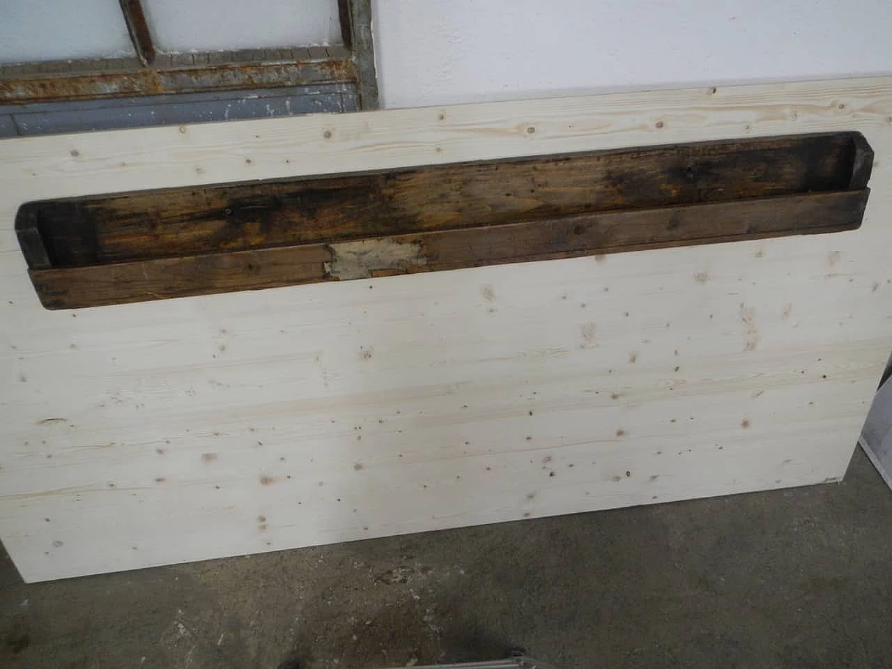 Bookcase in wooden wall, 1950s 10