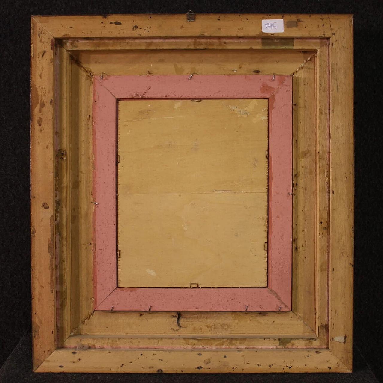 Olio su tavoletta affigurante bambina con vitello, '900 11