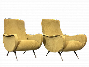 Pair of armchairs in the Lady style by Marco Zanuso, 1950s