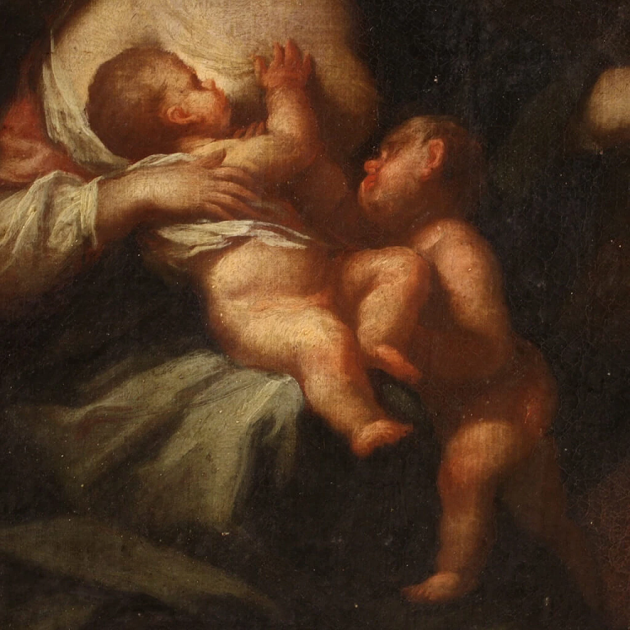 Oil on canvas depicting The Allegory of Motherhood, 18th century 5