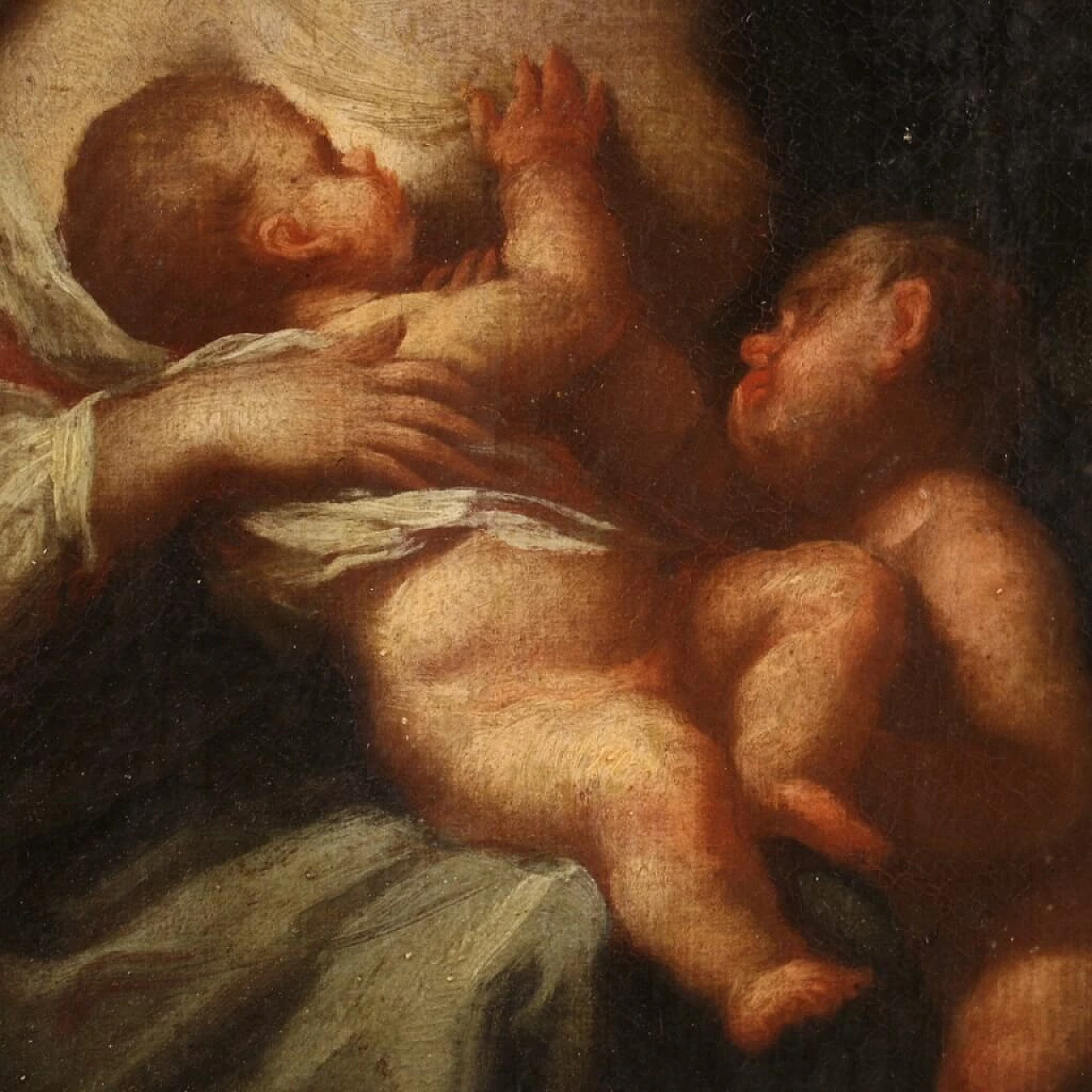 Oil on canvas depicting The Allegory of Motherhood, 18th century 9