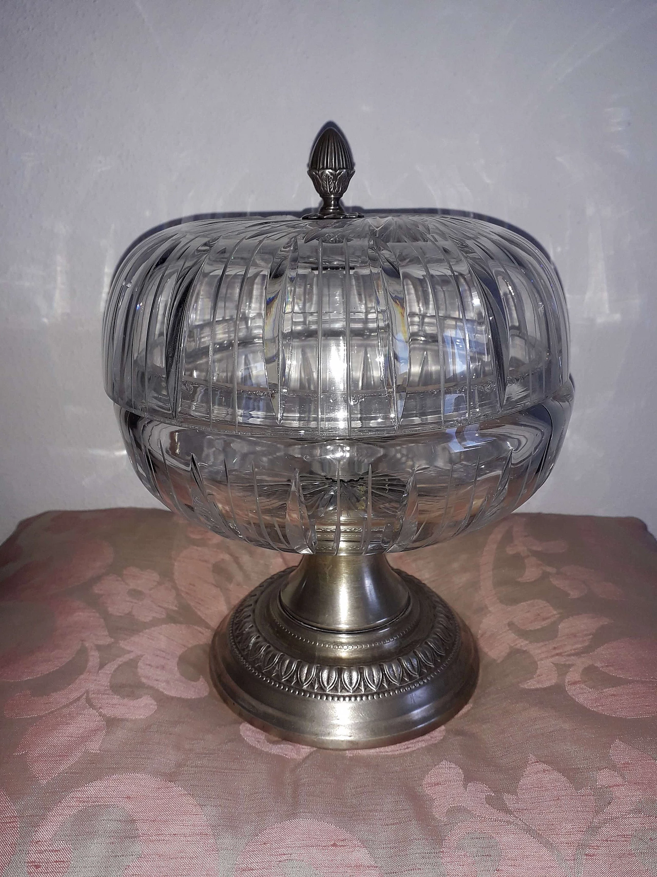 Crystal and silver jewellery box, 1980s 1