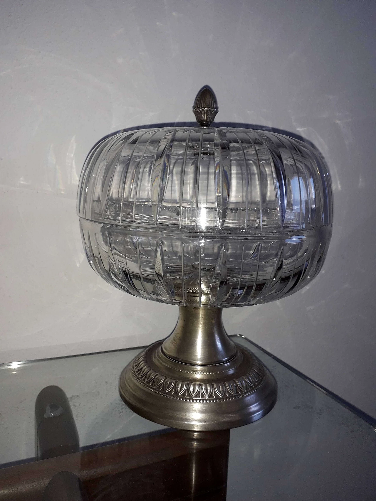 Crystal and silver jewellery box, 1980s 5