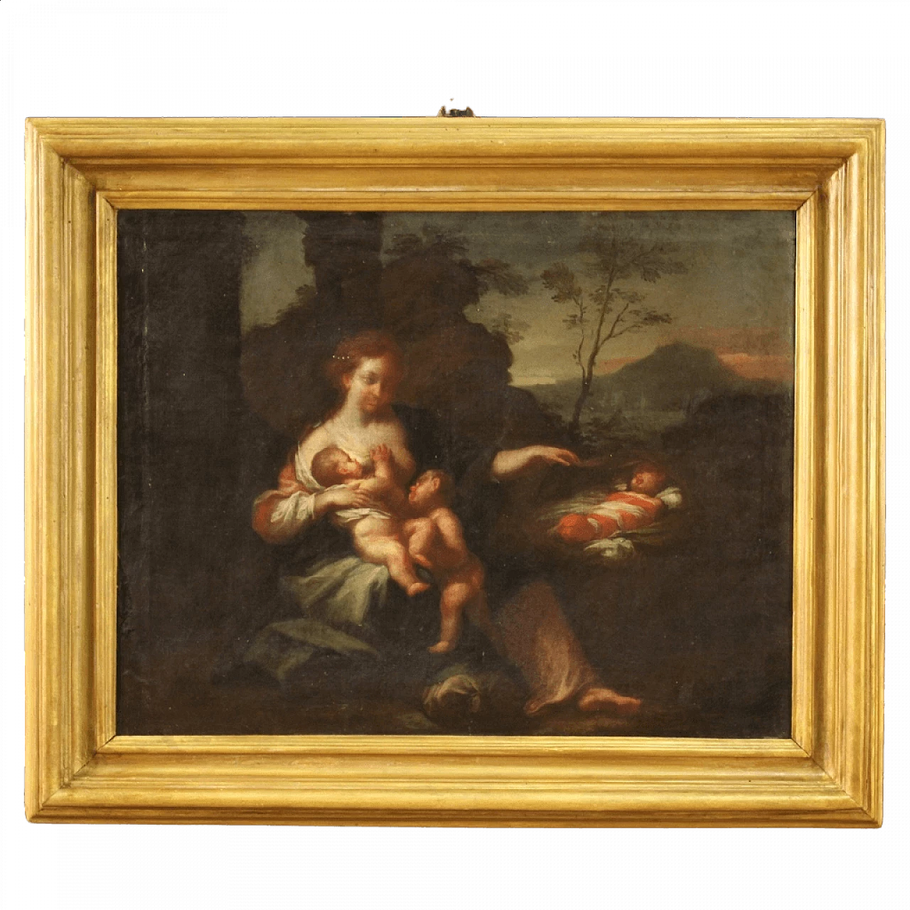 Oil on canvas depicting The Allegory of Motherhood, 18th century 13