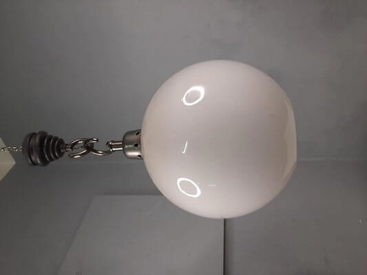 Boccia LS10 pendant lamp with small clear glass sphere by Luigi Caccia Dominioni for Azucena, 1970s 2