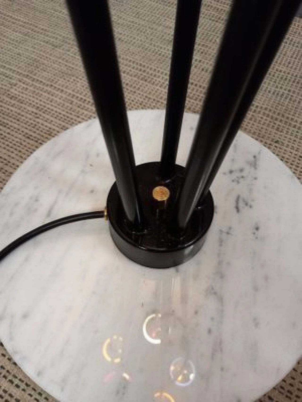 Alberello iron, brass and marble floor lamp by Stilnovo 6