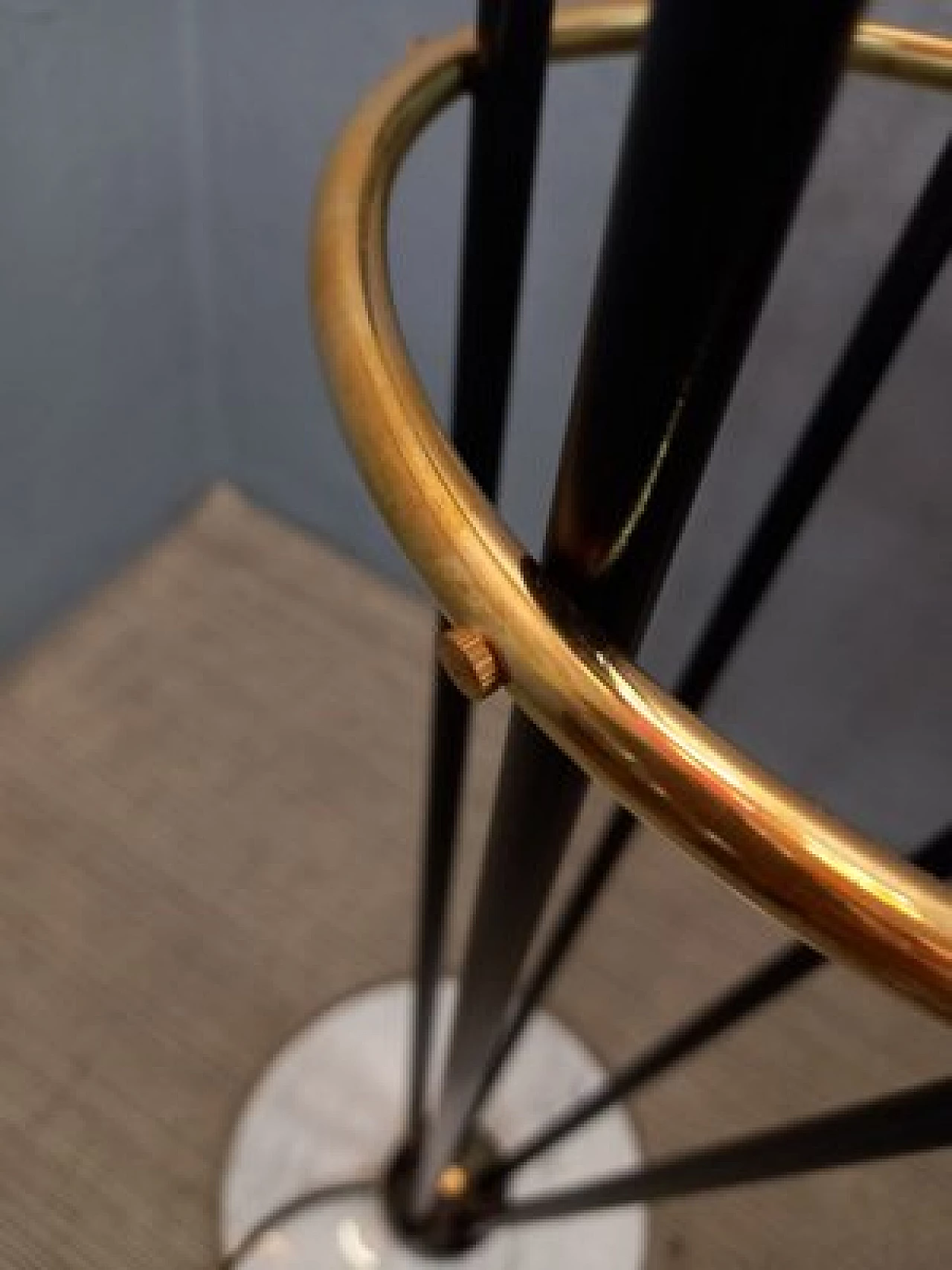 Alberello iron, brass and marble floor lamp by Stilnovo 8