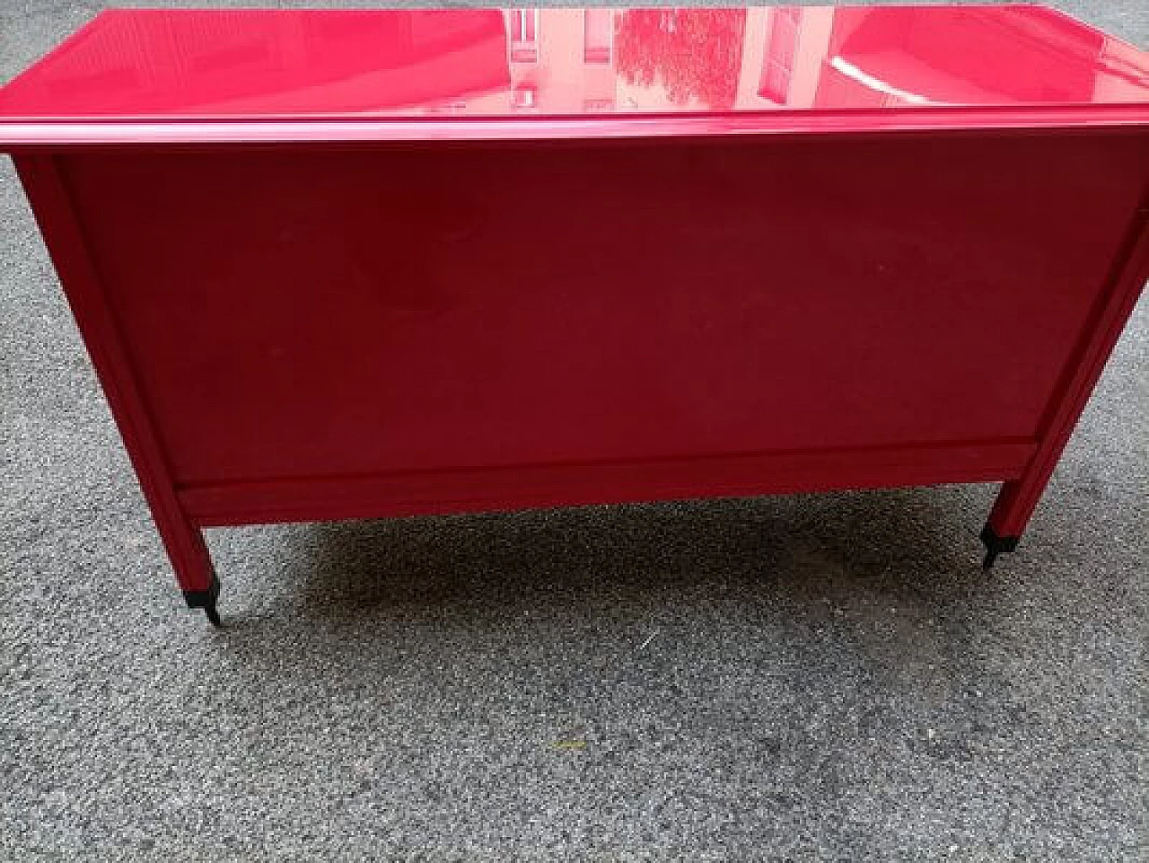 Red D154 chest of drawers by Carlo De Carli for Luigi Sormani, 1960s 3