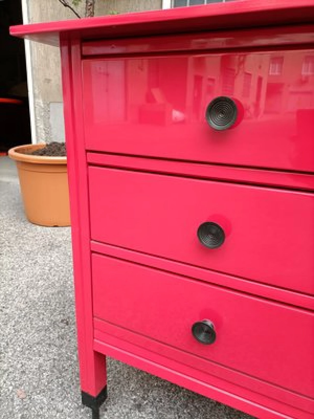 Red D154 chest of drawers by Carlo De Carli for Luigi Sormani, 1960s 6