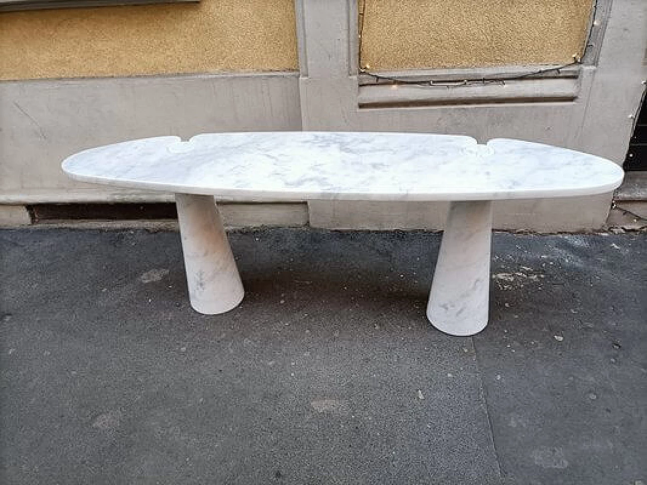 Grey marble Eros console table by Angelo Mangiarotti for Skipper, 1990s 1