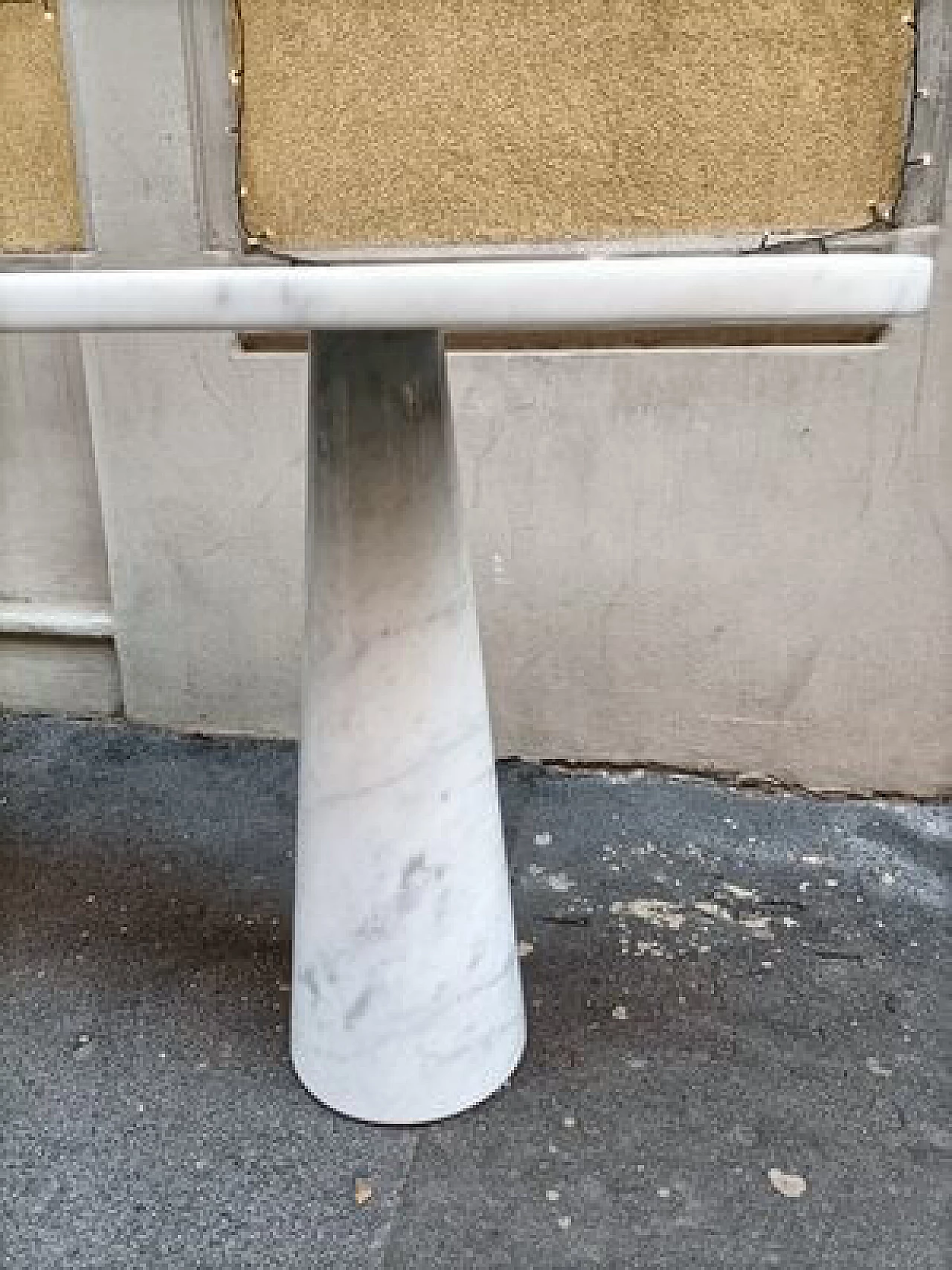 Grey marble Eros console table by Angelo Mangiarotti for Skipper, 1990s 3
