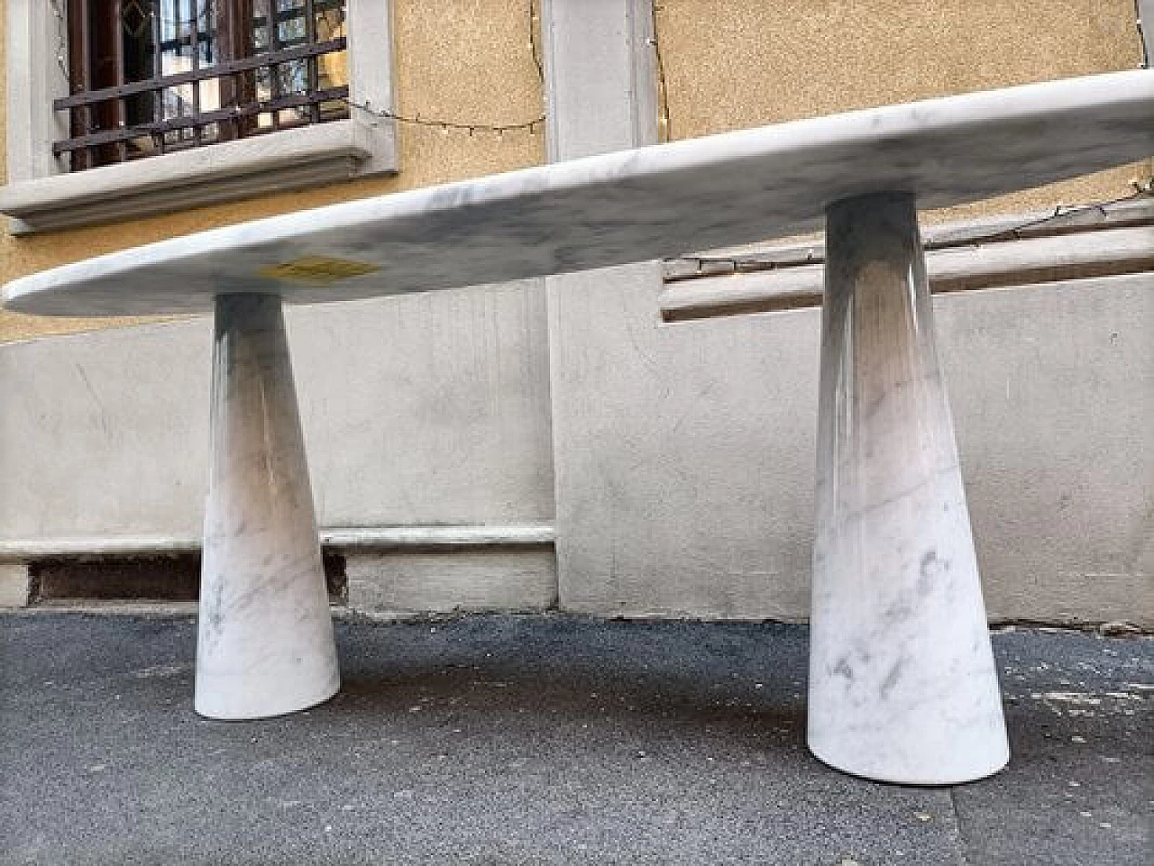 Grey marble Eros console table by Angelo Mangiarotti for Skipper, 1990s 4