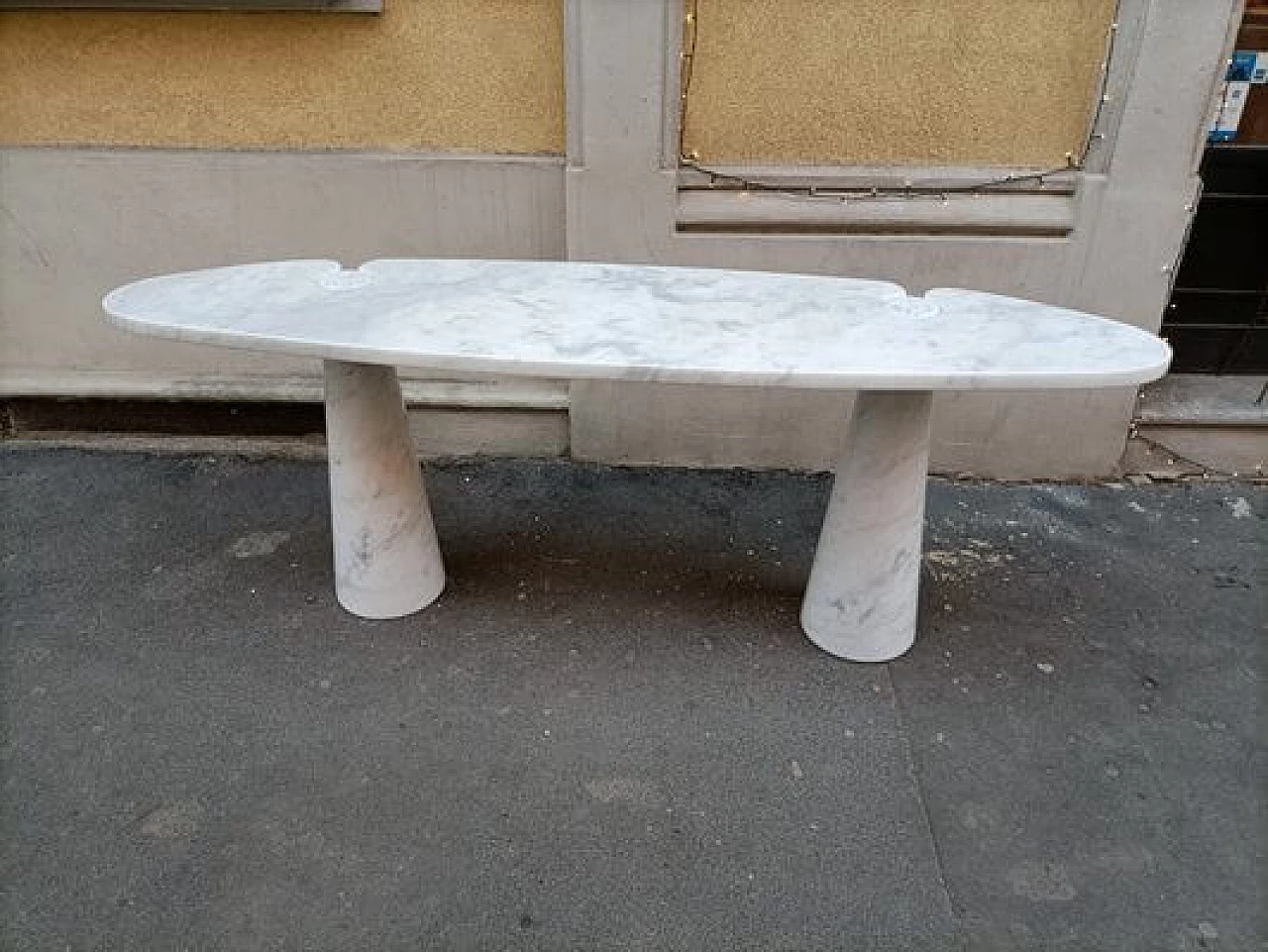 Grey marble Eros console table by Angelo Mangiarotti for Skipper, 1990s 7