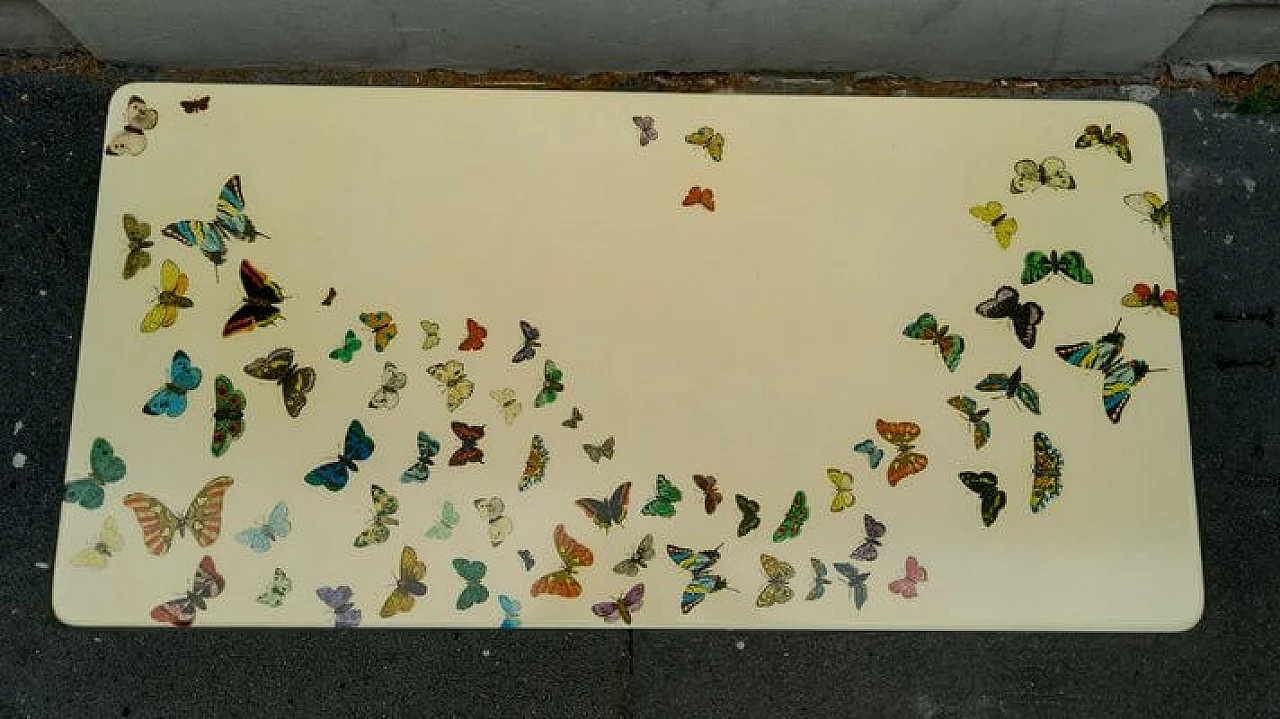 Tavolino da caffè in legno laccato, anni '50 5