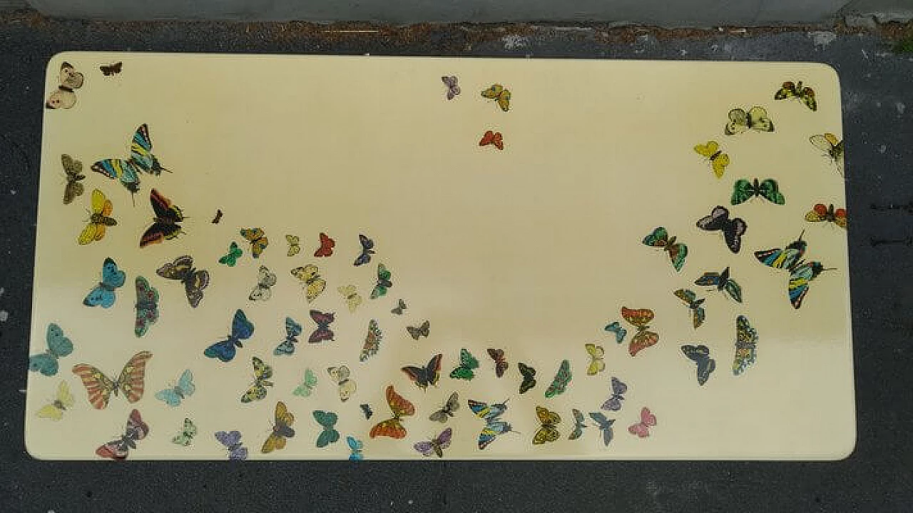 Tavolino da caffè in legno laccato, anni '50 6