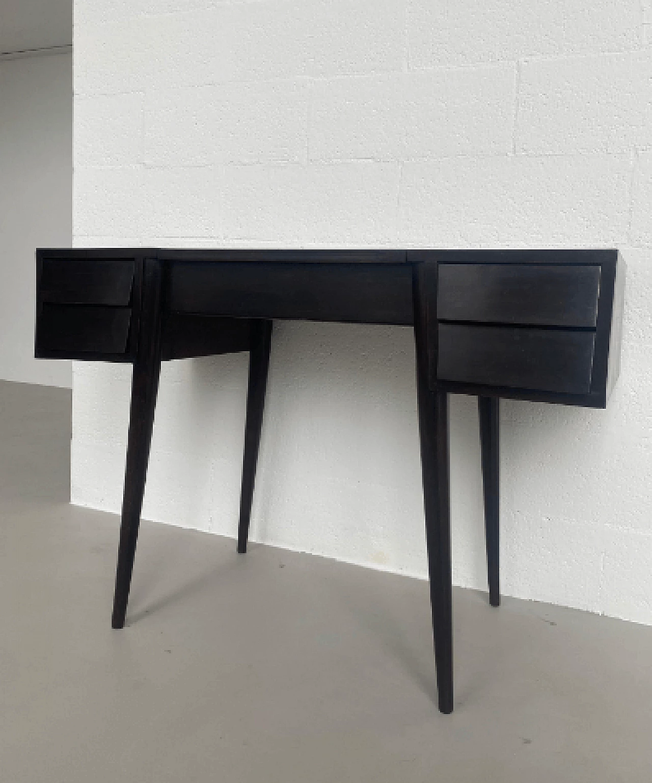 Dressing table in wood with mirror in the style of Gio Ponti, 1950s 3