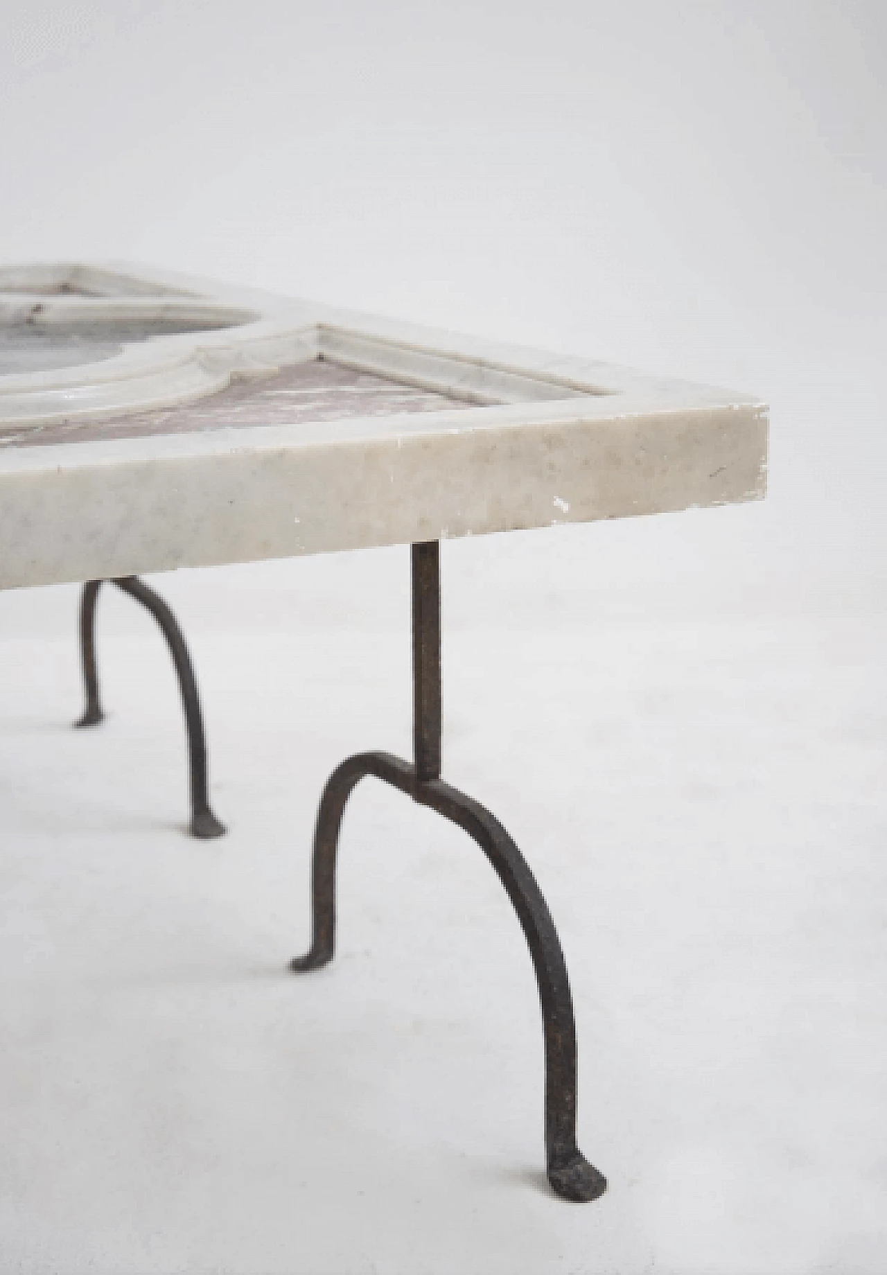 Tavolo Barocco in marmo e ferro, '600 6