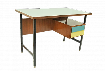 School desk in metal and wood, 1950s