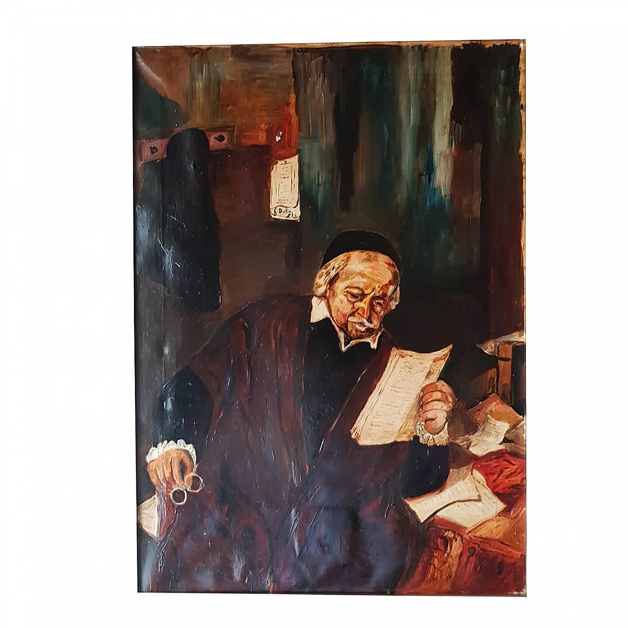 G. Dalia, il notaio, dipinto olio su tela, 1983 4