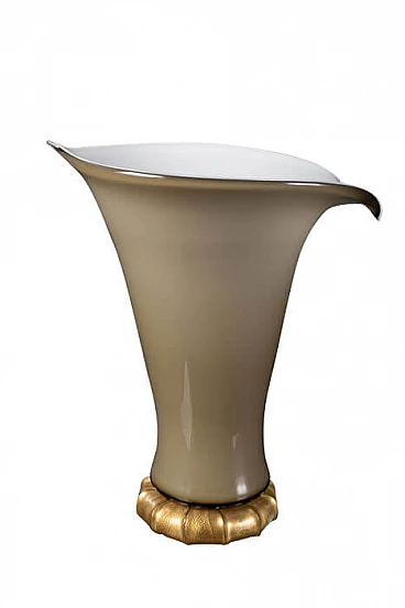 Vaso Calla in vetro di Murano e foglia oro