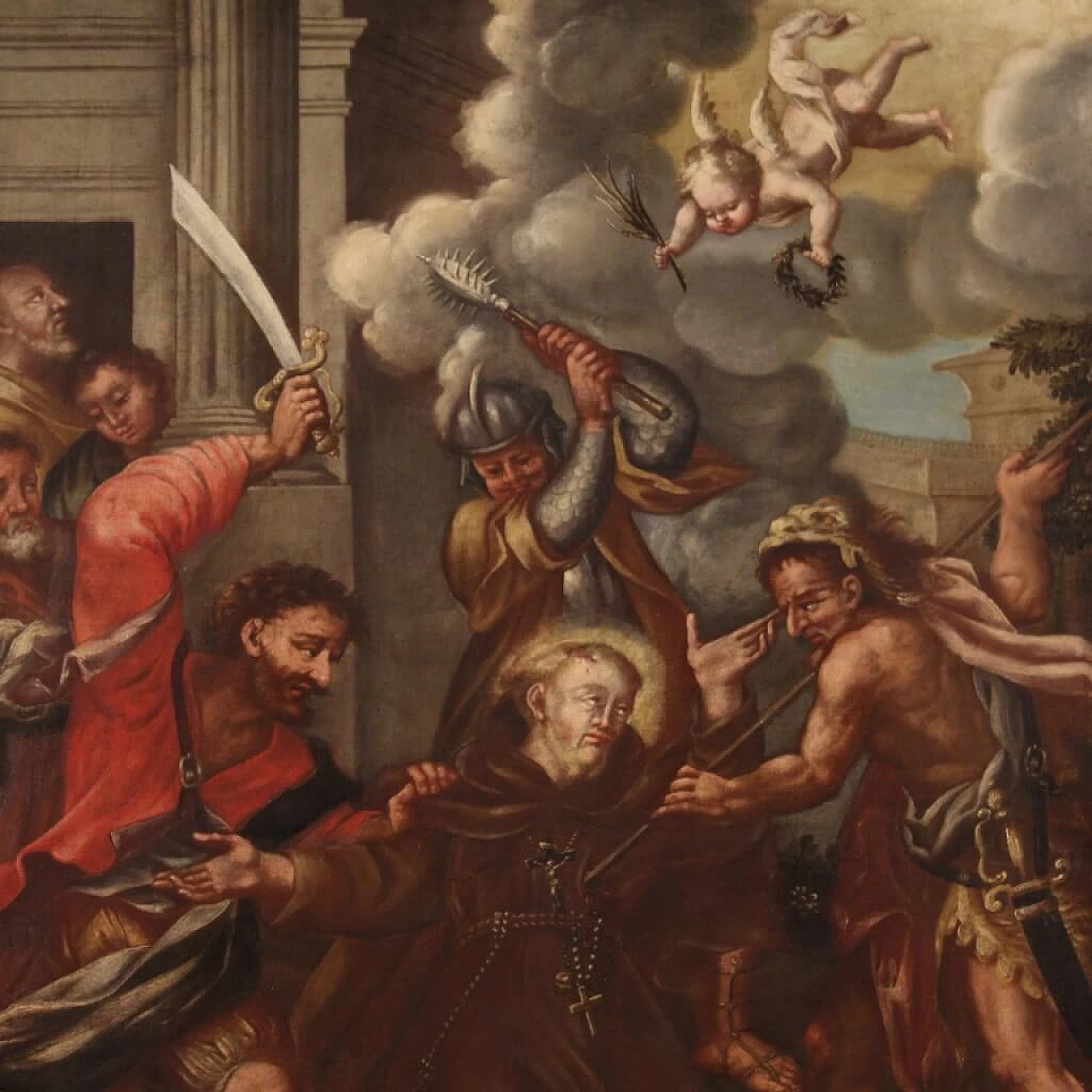 Martyrdom of St. Fidelis from Sigmaringen, oil painting on canvas, 18th century 1