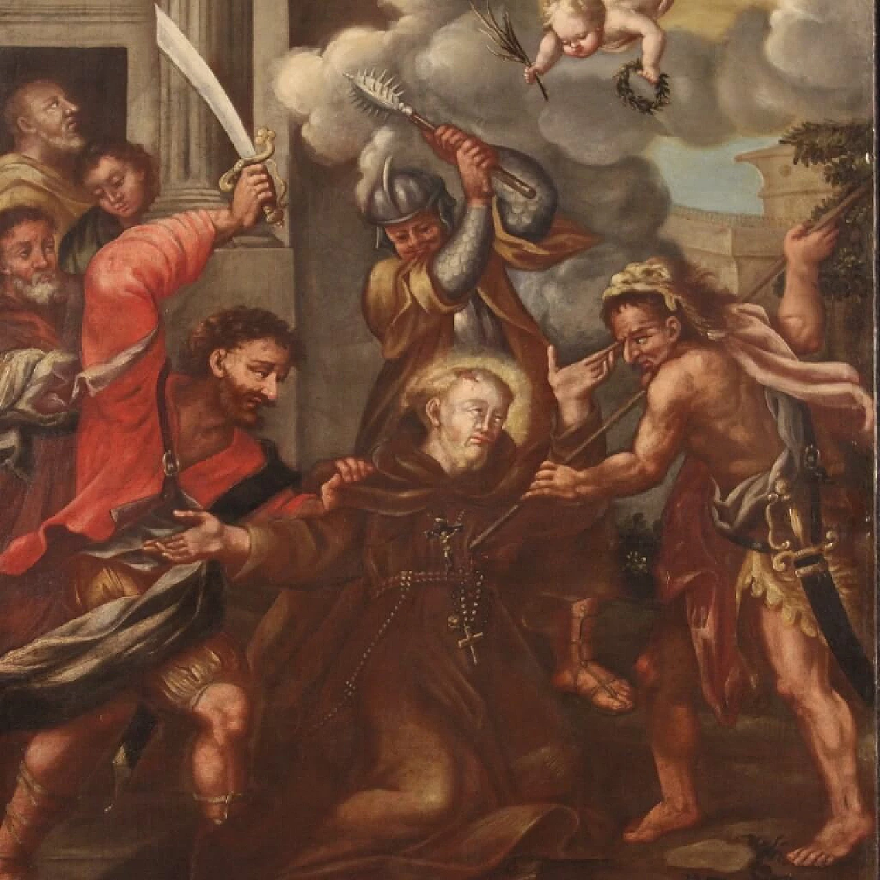 Martyrdom of St. Fidelis from Sigmaringen, oil painting on canvas, 18th century 3