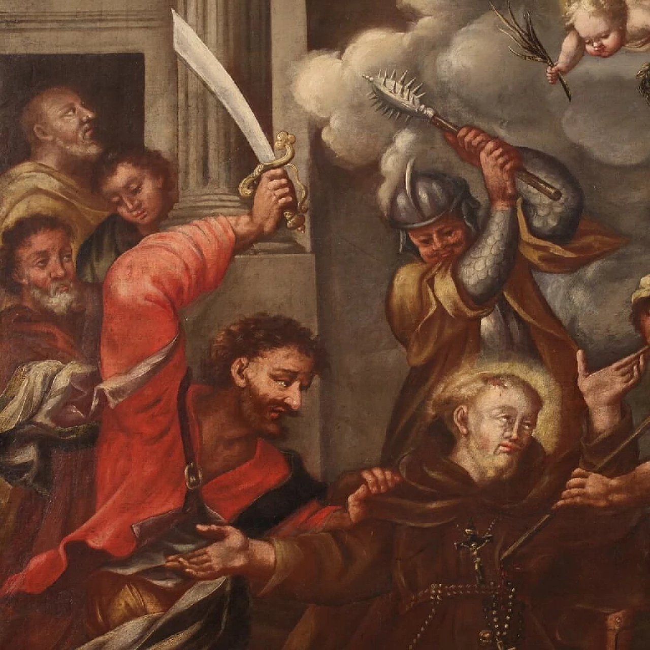 Martyrdom of St. Fidelis from Sigmaringen, oil painting on canvas, 18th century 5