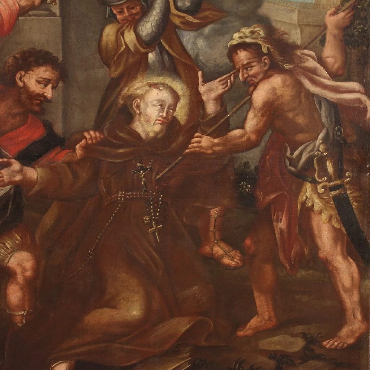 Martyrdom of St. Fidelis from Sigmaringen, oil painting on canvas, 18th century 7